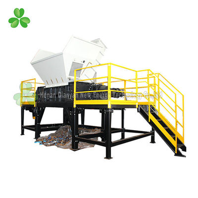 China Yellow Dual Shaft Shredder / Garbage Shredder Machine 2 Tons / Hour Capacity supplier