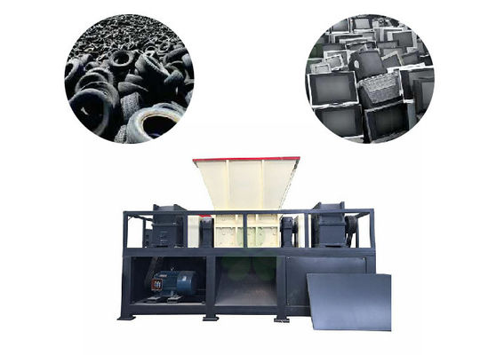 China High Output Tire Recycling Plant Car Tyre Shredder Machine Φ400×40mm Knife Size supplier