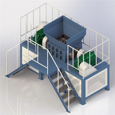 China Two Shaft Household Plastic Shredder 1 - 2 Tons / Hour Capacity High Performance supplier